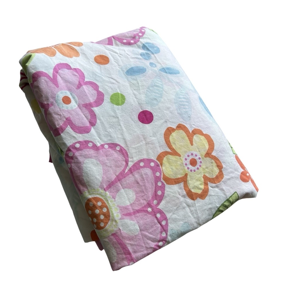 Pottery Barn Kids Twin Duvet "Hibiscus" Cotton Floral Girls Cotton Bedspread